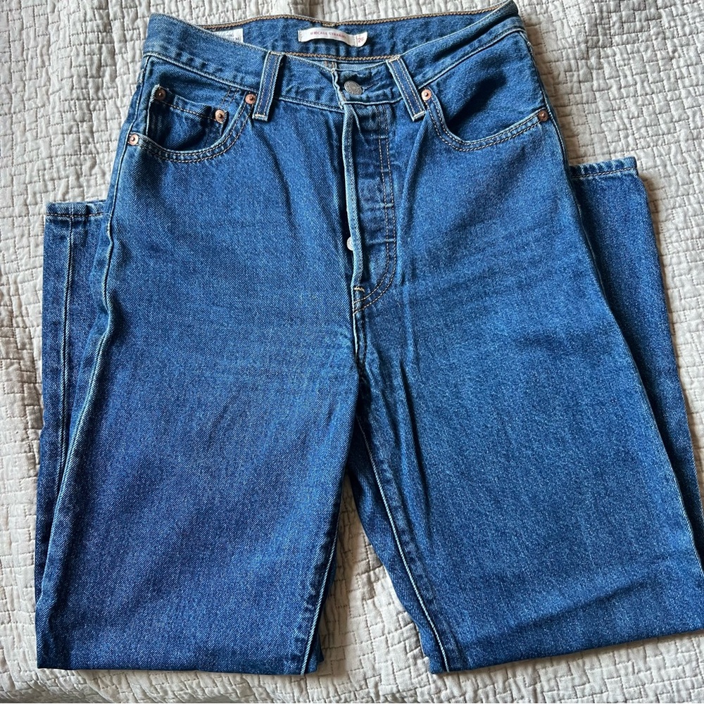Levi’s Ribcage High Rise Straight Jeans Blue Size 26